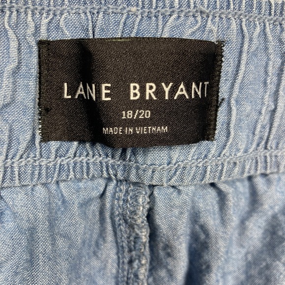 Lane Bryant Capri Pants Women's Plus 18/20 Blue Pull On Elastic Waist Stretch - Picture 10 of 14